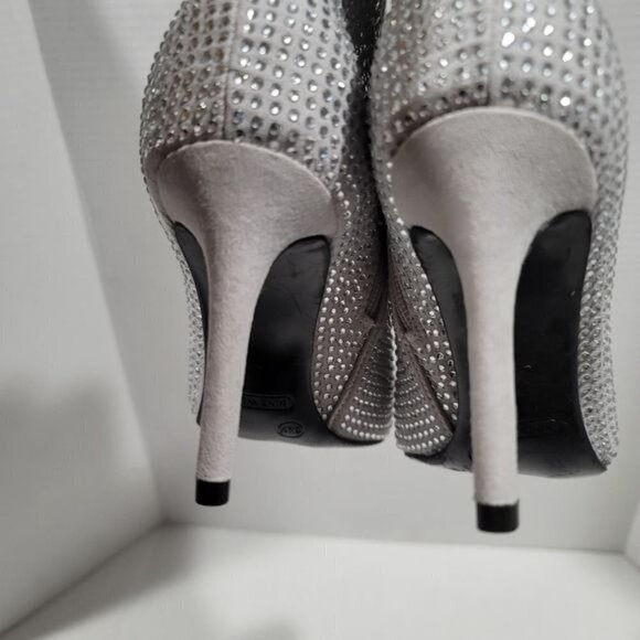 Nine West Rhinestones Dress Pointed Toe Booties Size 6.5 - Picture 9 of 12